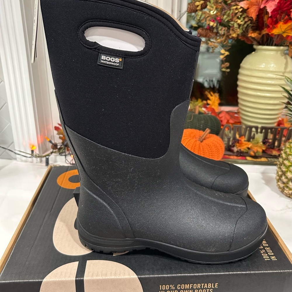 Men’s Bogs ultra high black 100% waterproof boots